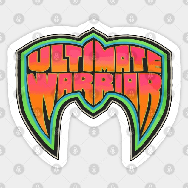 Ultimate Warrior Mask Pro Wrestling FanArt Tribute Sticker by darklordpug